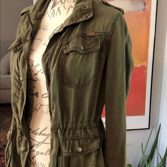Max Jeans Olive Green Military Utility Jacket XS - Picture 4 of 4